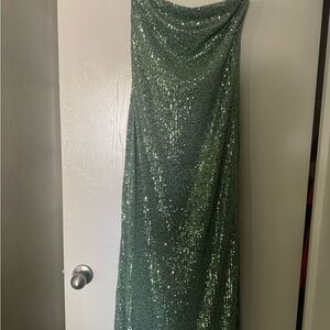 Anthropologie Mint Sequin Dress